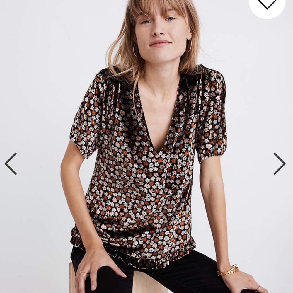 Madewell Tulip-Sleeve Ruffle Top